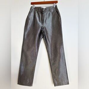 Keji Silver Metallic Jeans NEW NWT